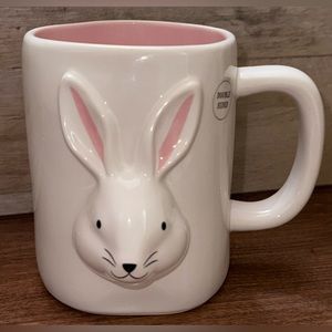 Super Cute 🥰 Rae Dunn “Hop To It” 3D Bunny 🐰 Face - Easter mug - NEW